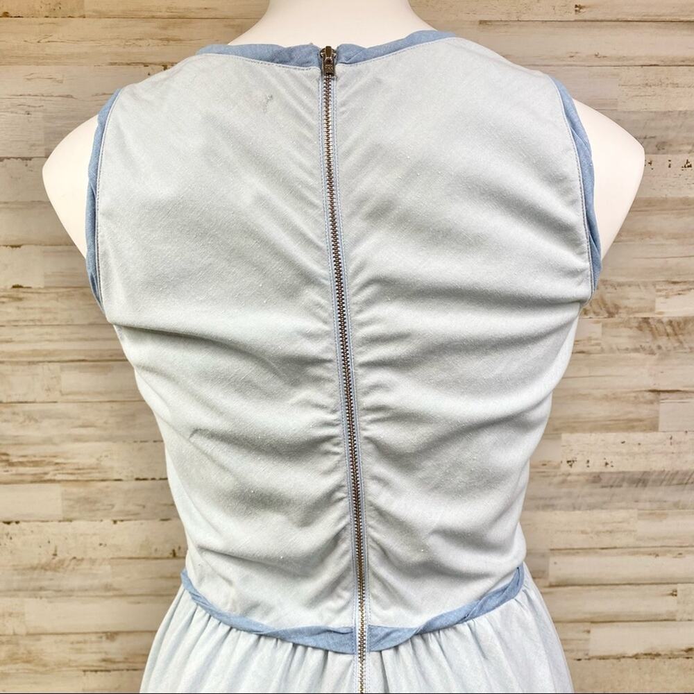 Levi’s Made and Crafted Chambray Splash Dress Womens Size 0 Blue with Pockets - Picture 9 of 14